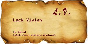 Lack Vivien névjegykártya